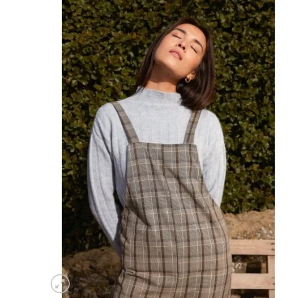 Mus & Bombon Epidot Plaid Adjustable Strap Jumpsuit | Made in Spain | Size M - Picture 4 of 15